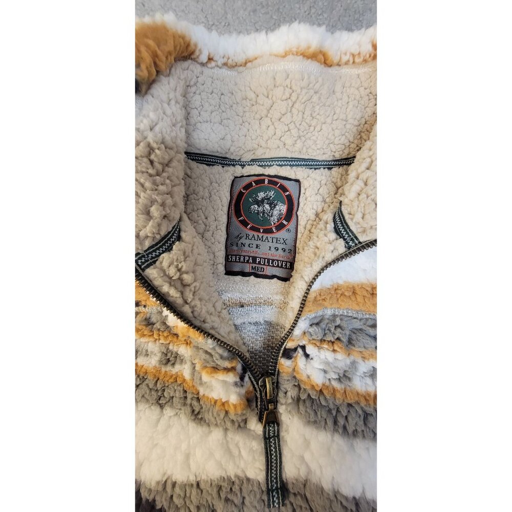 Cabin Fever by Ramatex Sherpa Pullover Bear Sweater - Picture 2 of 15